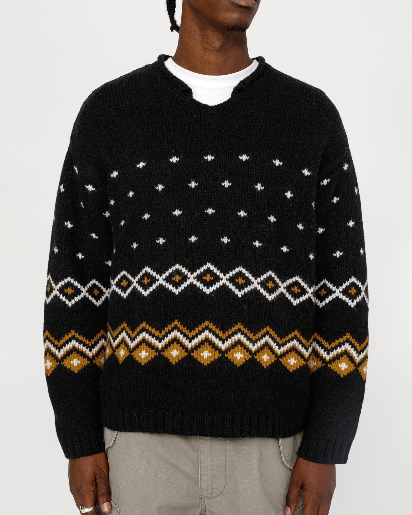 ROLL NECK FAIRISLE SWEATER