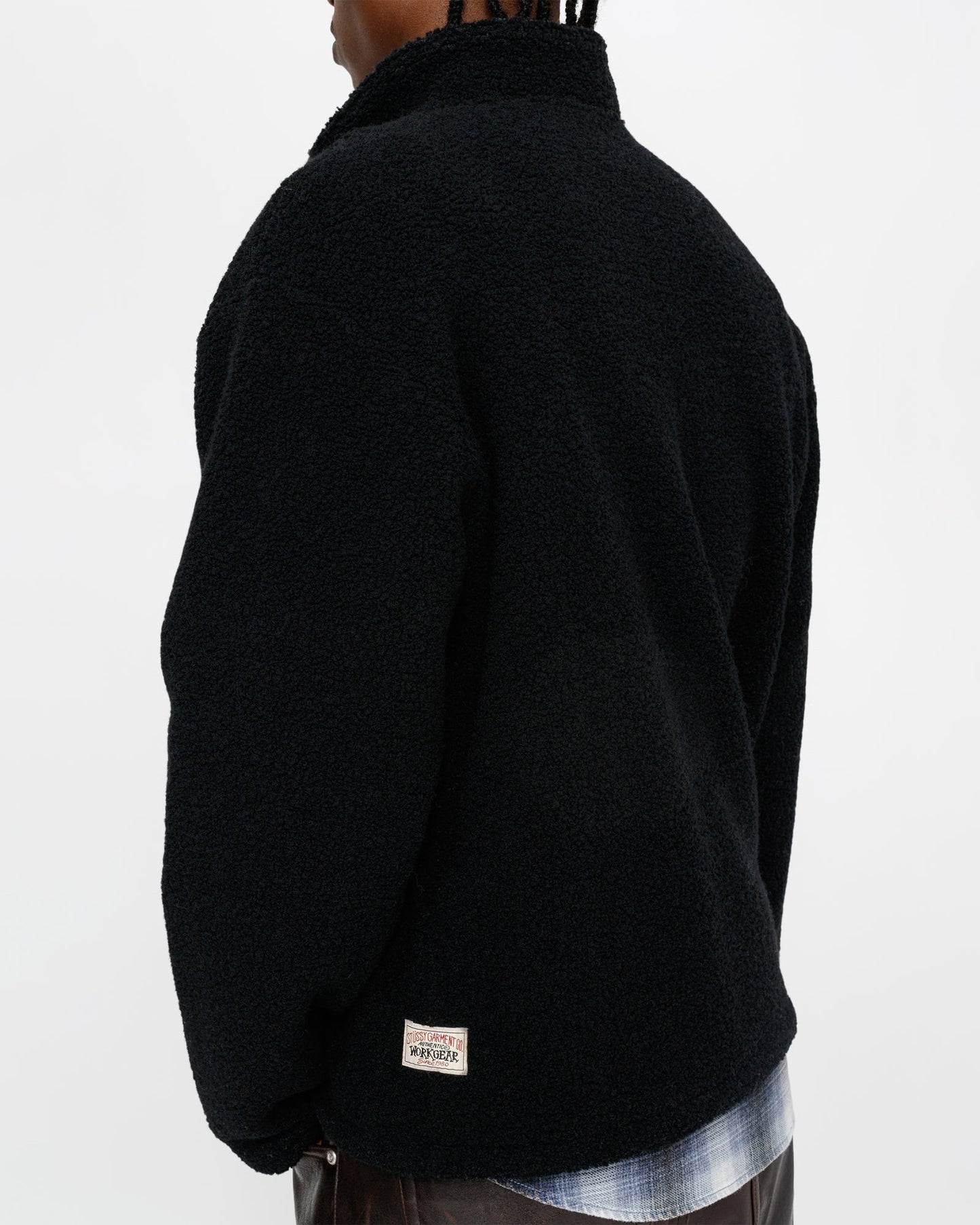 WOOL BLEND SHERPA PULLOVER