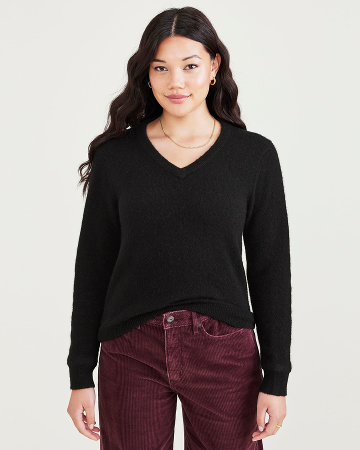 Women's Regular Fit V-Neck Sweater