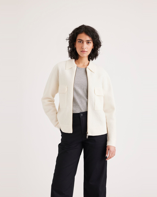 Women's Regular Fit Boiled Wool Jacket