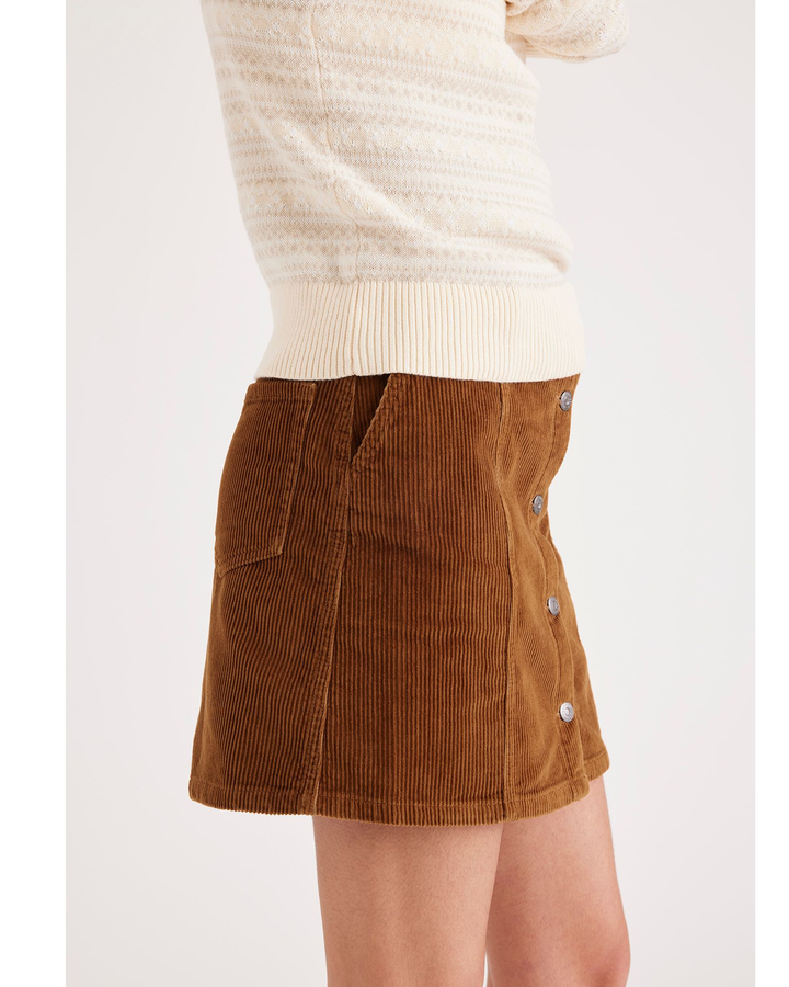 Women's Button Front Mini Skirt