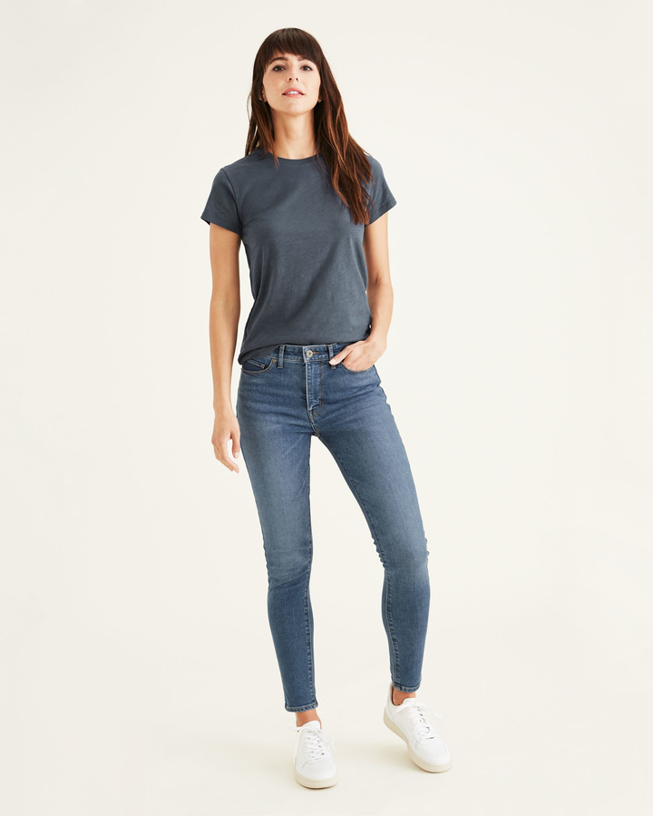 Women's Mid-Rise Skinny Jean Cut Pants