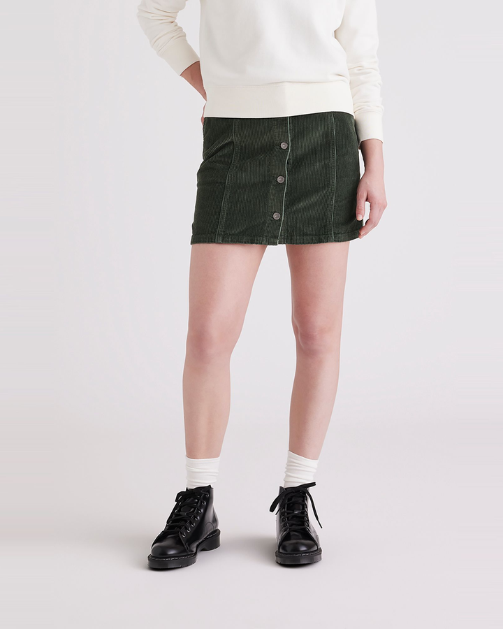 Women's Button Front Mini Skirt