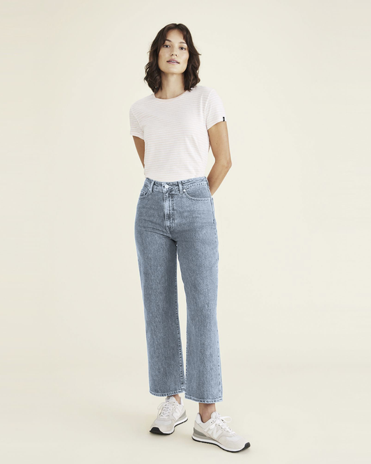 Women's Straight Fit High Jean Cut Pants