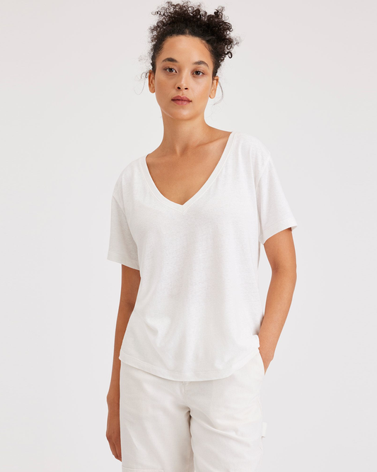 Women's Deep V-Neck Tee Shirt