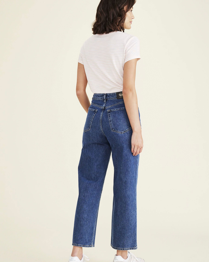 Women's Straight Fit High Jean Cut Pants