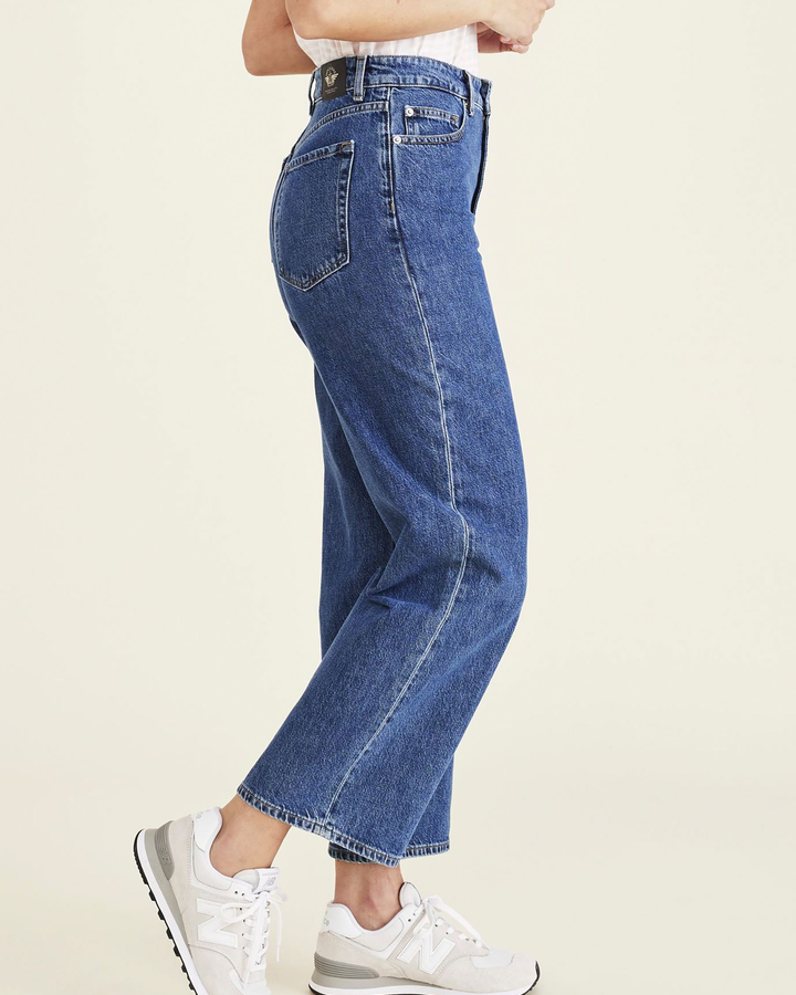 Women's Straight Fit High Jean Cut Pants