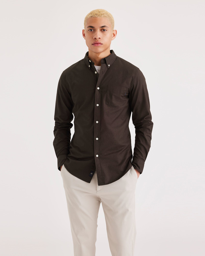 Men's Slim Fit 2 Button Collar Shirt