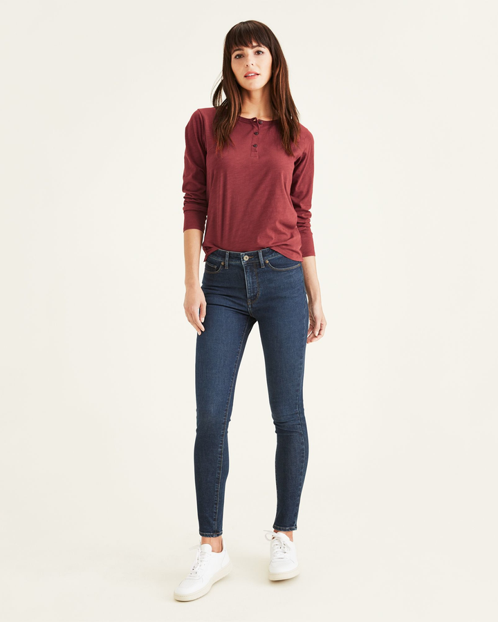 Women's Mid-Rise Skinny Jean Cut Pants