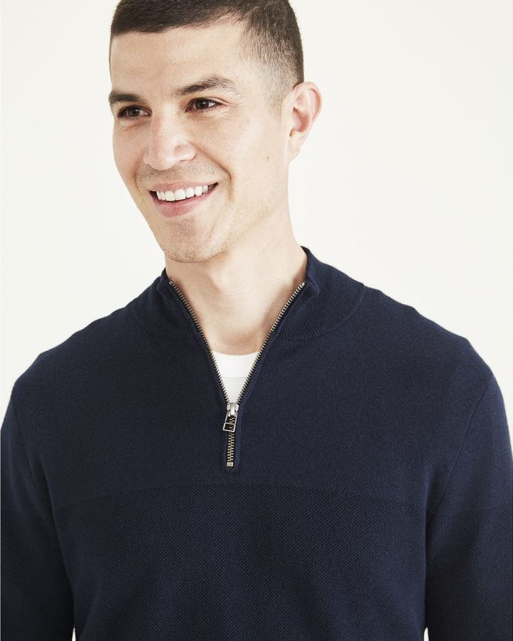 Men's Regular Fit Quarter Zip Sweater