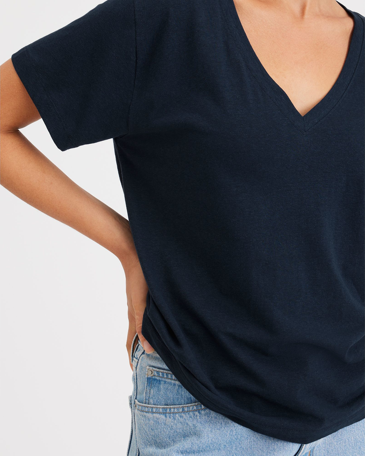 Women's Deep V-Neck Tee Shirt