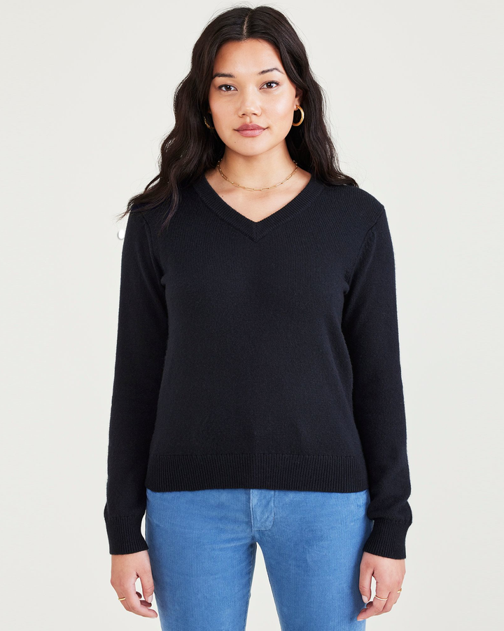 Women's Regular Fit V-Neck Sweater