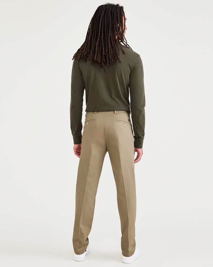 Signature Iron Free Khakis, Creased, Slim Fit with Stain Defender