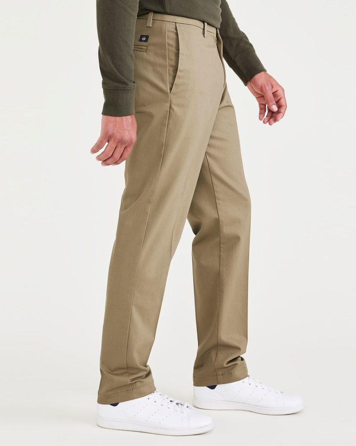 Signature Iron Free Khakis, Creased, Slim Fit with Stain Defender