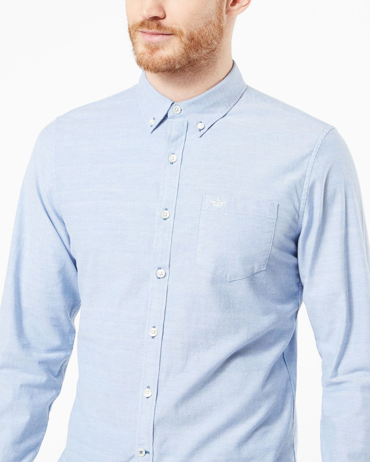 Men's Slim Fit 2 Button Collar Shirt