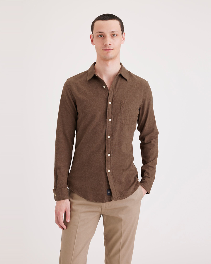 Men's Slim Fit Icon Button Up Shirt