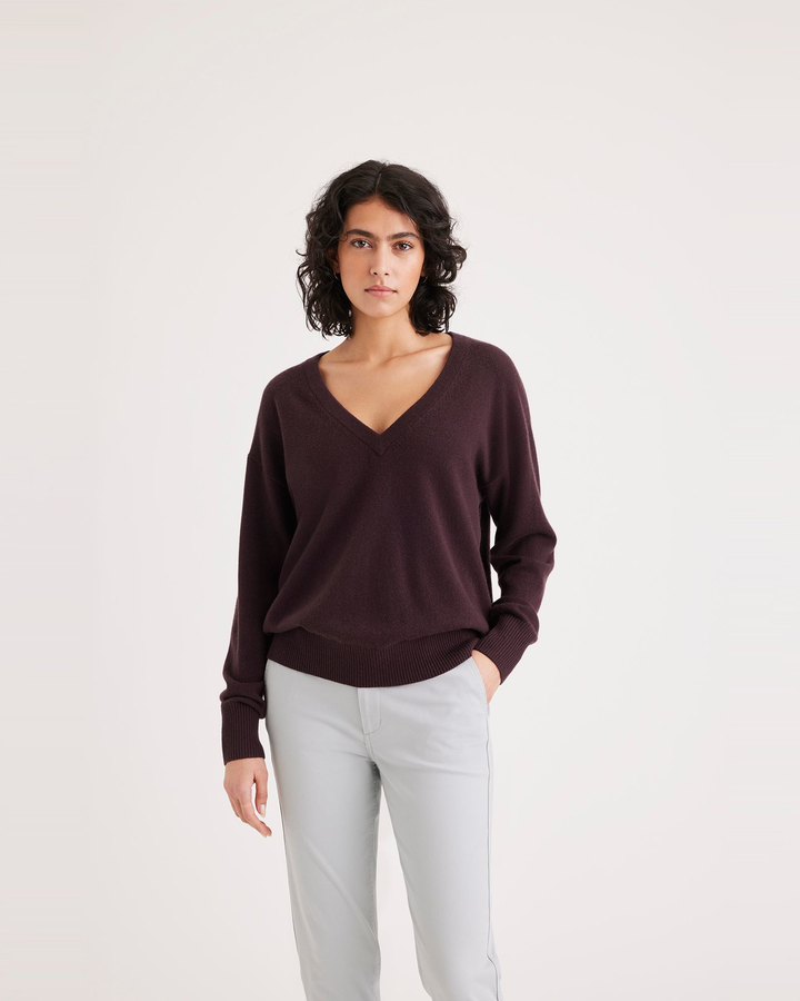 Women's Regular Fit V-Neck Sweater